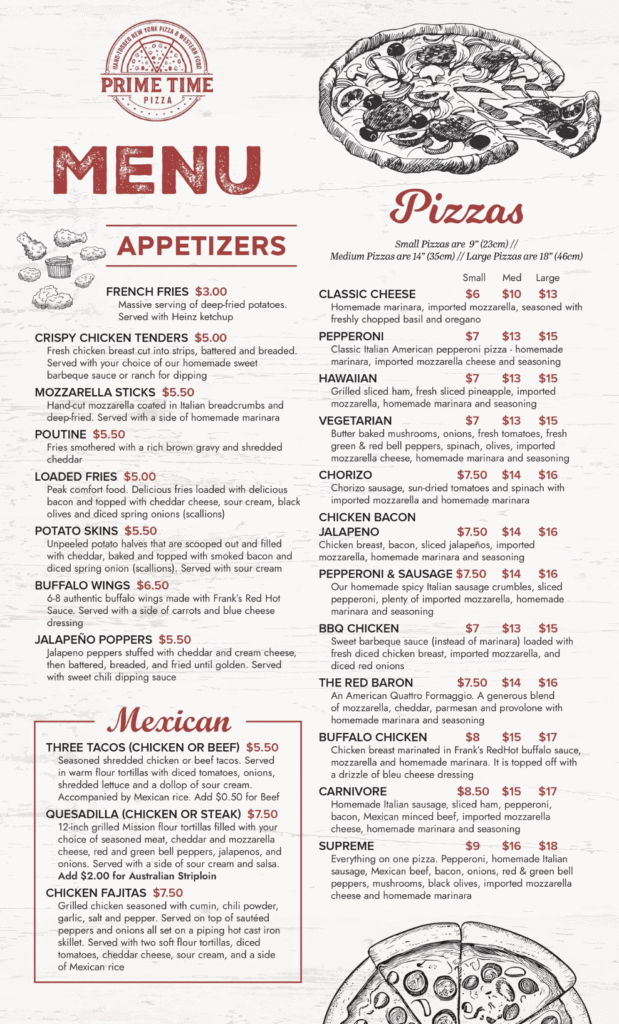 primetime pizza menu 1